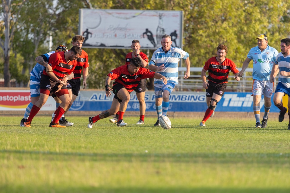 MRF-D plays rugby against the Darwin Stray Cats