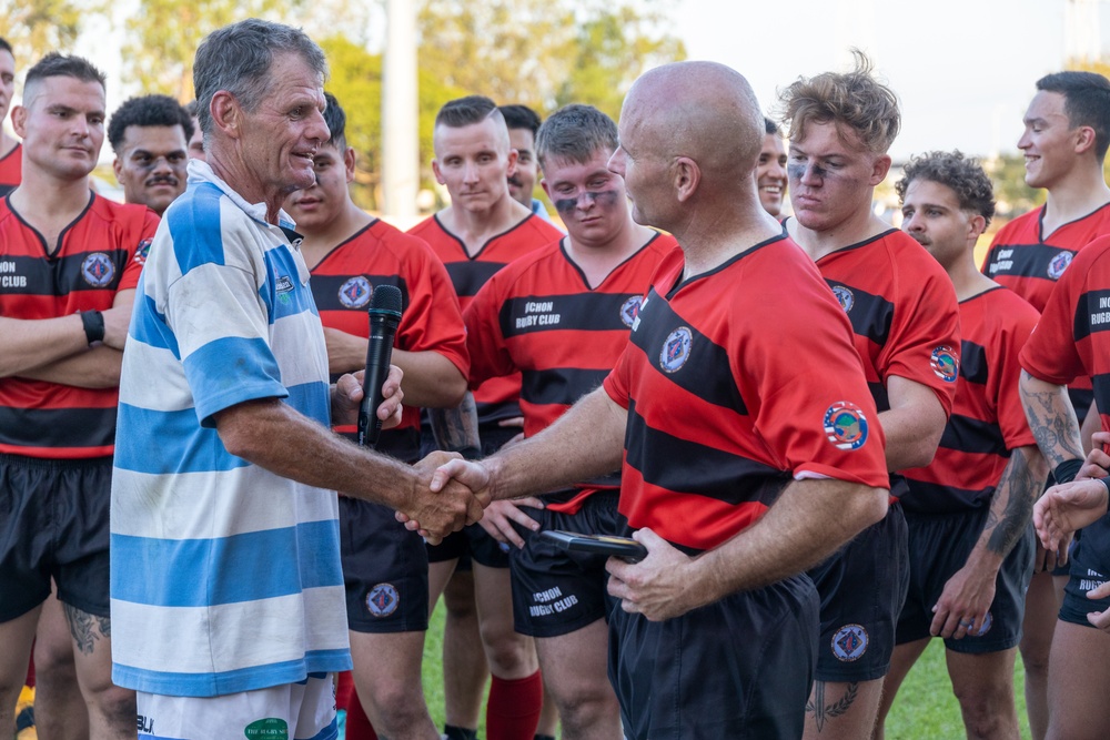 MRF-D plays rugby against the Stray Cats