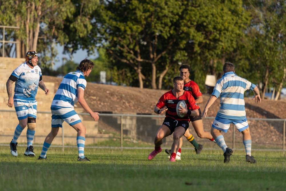 MRF-D plays rugby against the Darwin Stray Cats