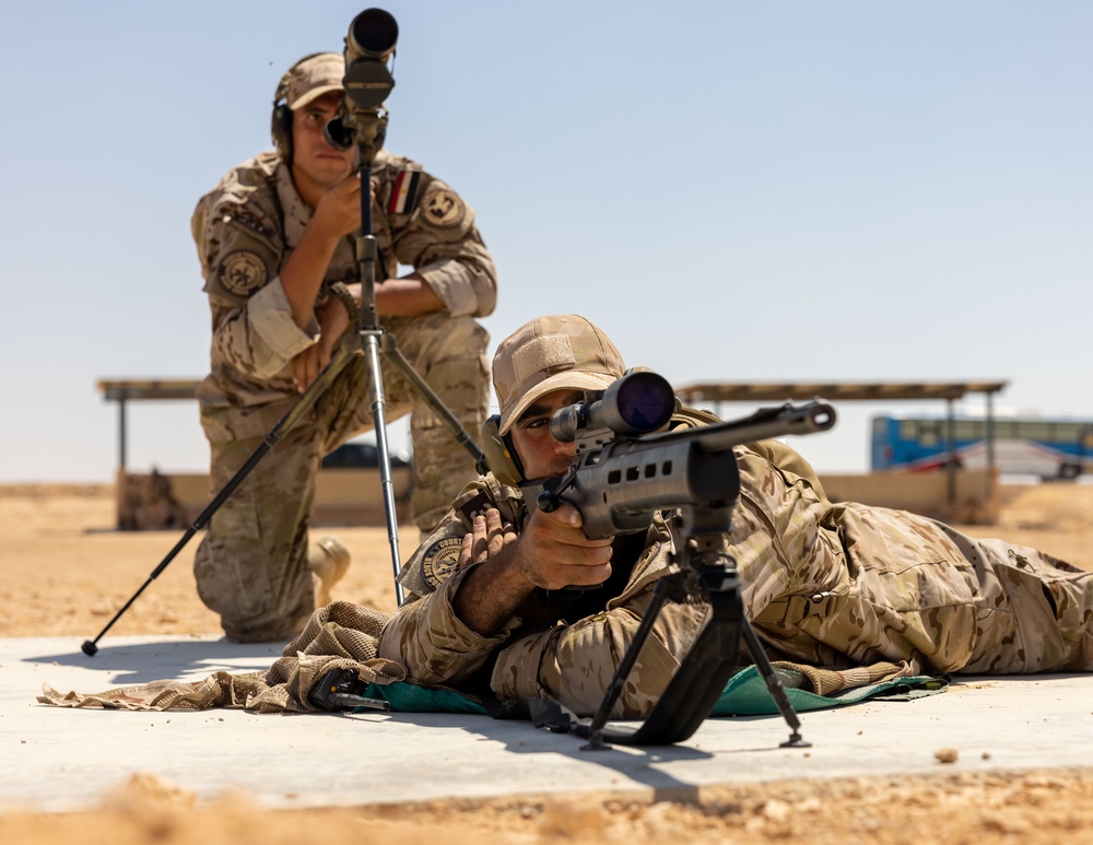 Bright Star 23: Partner Nation Service Members Conduct in Sniper Range