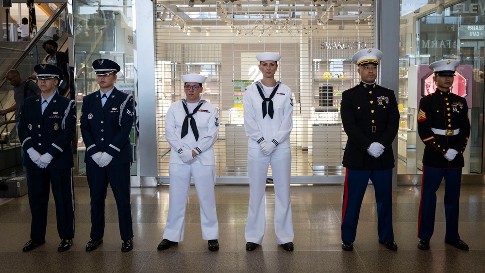 Joint Service honor guardsmen participate in RDU 9/11 ceremony