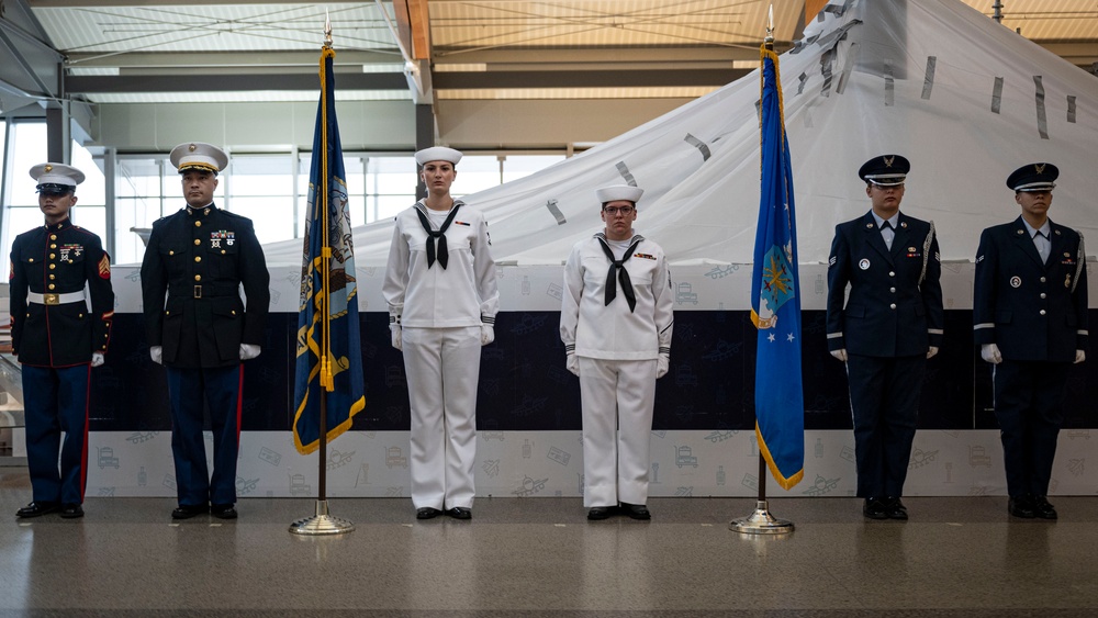 Joint Service honor guardsmen participate in RDU 9/11 ceremony