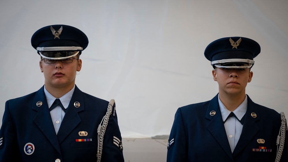 Joint Service honor guardsmen participate in RDU 9/11 ceremony