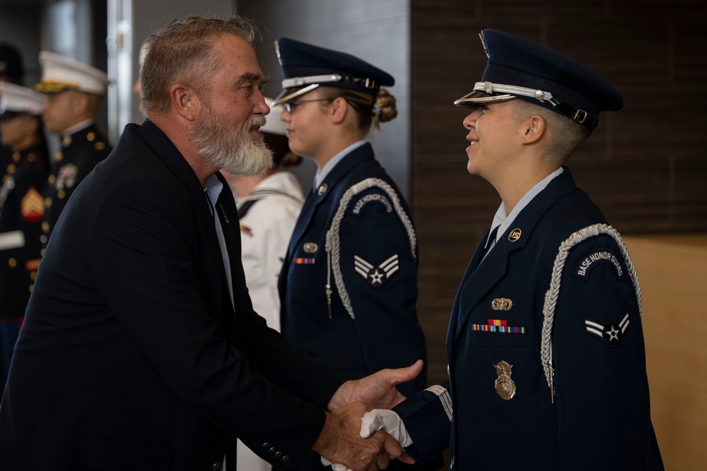 Joint Service honor guardsmen participate in RDU 9/11 ceremony