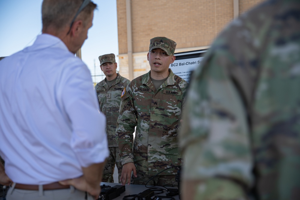 US Congressman Robert Wittman tours the 56th Air Defense Artillery Footprint