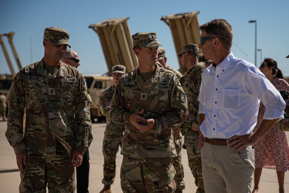 US Congressman Robert Wittman tours the 56th Air Defense Artillery Footprint