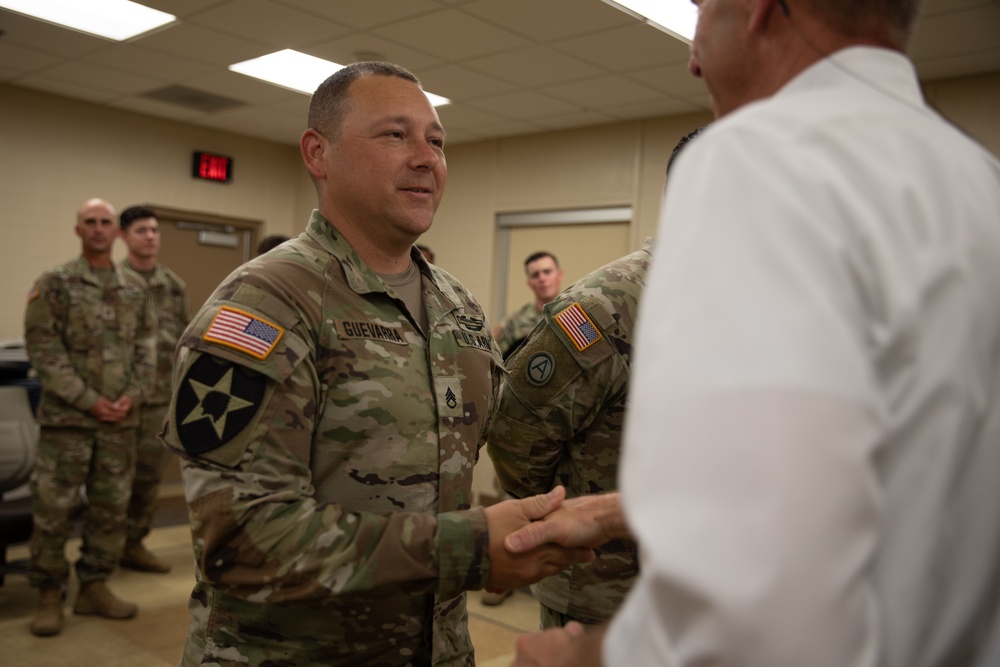 US Congressman Robert Wittman tours the 56th Air Defense Artillery Footprint