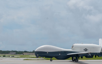 MQ-4C Triton lands on Andersen Air Force Base