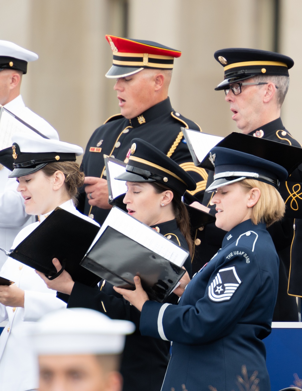 The United States Navy Band and Armed Forces Joint Chorus takes part in the 2023 9/11 Rememberance Ceremony at the Pentagon