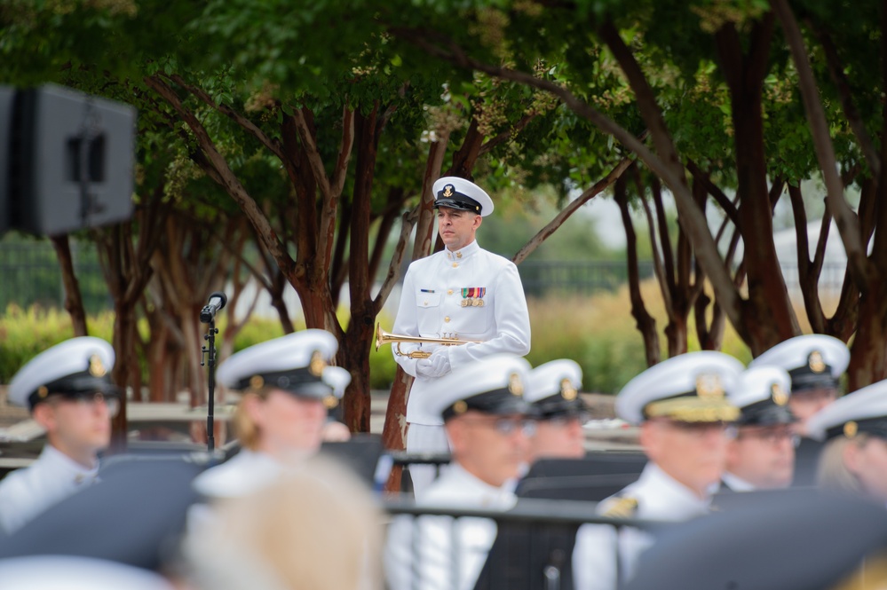The United States Navy Band and Armed Forces Joint Chorus takes part in the 2023 9/11 Rememberance Ceremony at the Pentagon