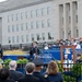 The United States Navy Band and Armed Forces Joint Chorus takes part in the 2023 9/11 Rememberance Ceremony at the Pentagon