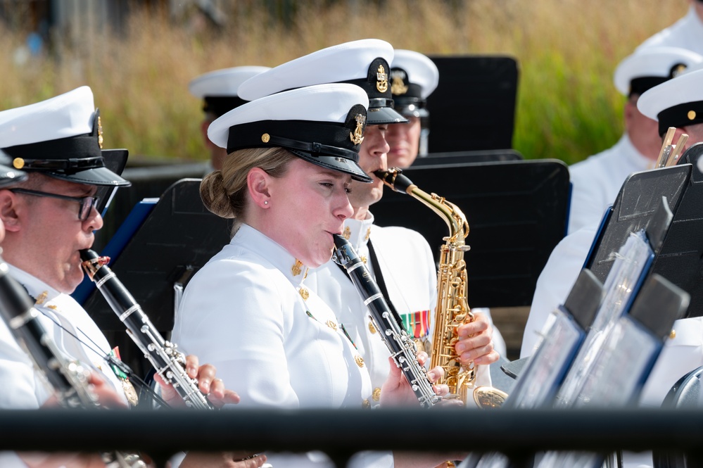 The United States Navy Band and Armed Forces Joint Chorus takes part in the 2023 9/11 Rememberance Ceremony at the Pentagon