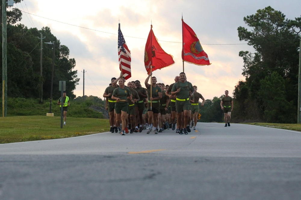 Marines with Combat Logistics Regiment 2 Run to Remember 9/11