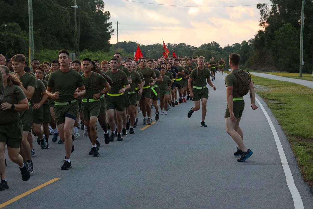 Marines with Combat Logistics Regiment 2 Run to Remember 9/11