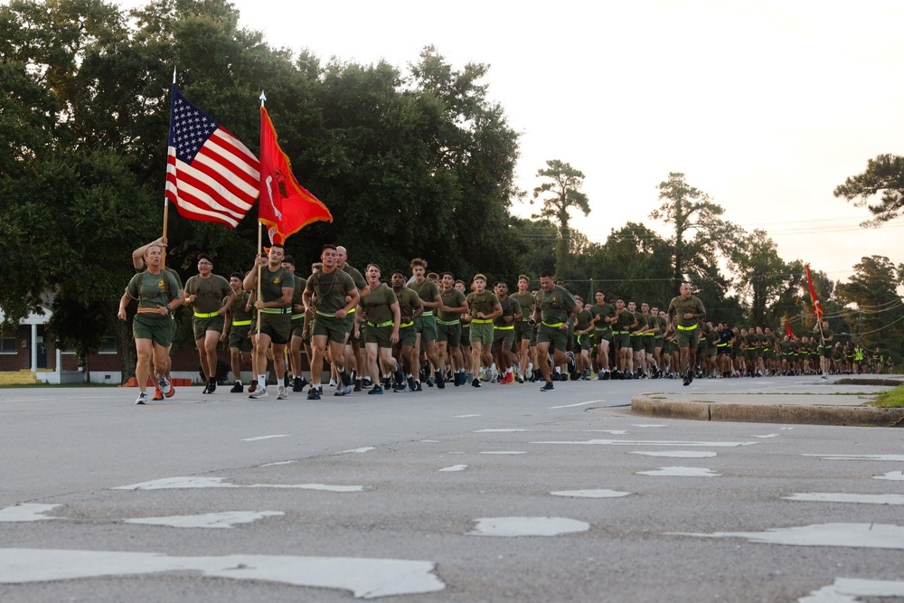 Marines with Combat Logistics Regiment 2 Run to Remember 9/11