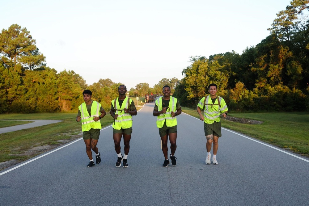 Marines with Combat Logistics Regiment 2 Run to Remember 9/11