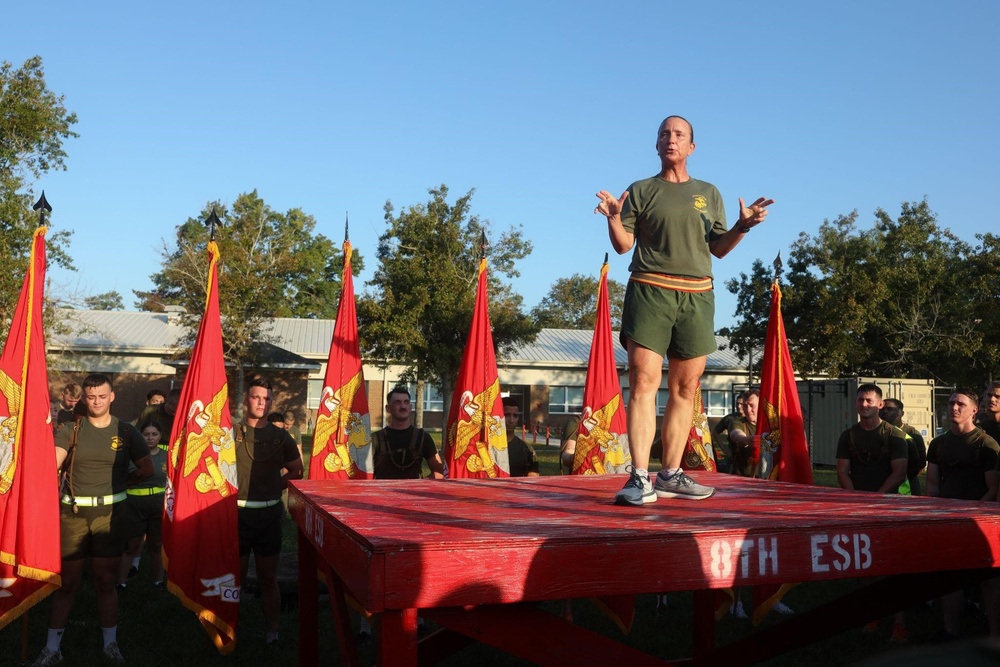 Marines with Combat Logistics Regiment 2 Run to Remember 9/11