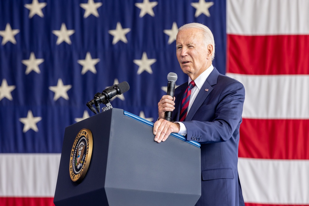 President Biden speaks to service members to commemorate 22nd anniversary of 9/11 at JBER