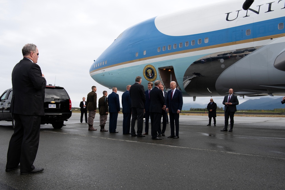 President Joe Biden visits JBER for 9/11 remembrance ceremony