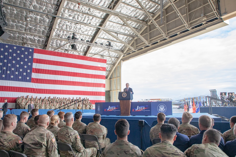 President Biden speaks to service members to commemorate 22nd anniversary of 9/11 on JBER [5 of 7]