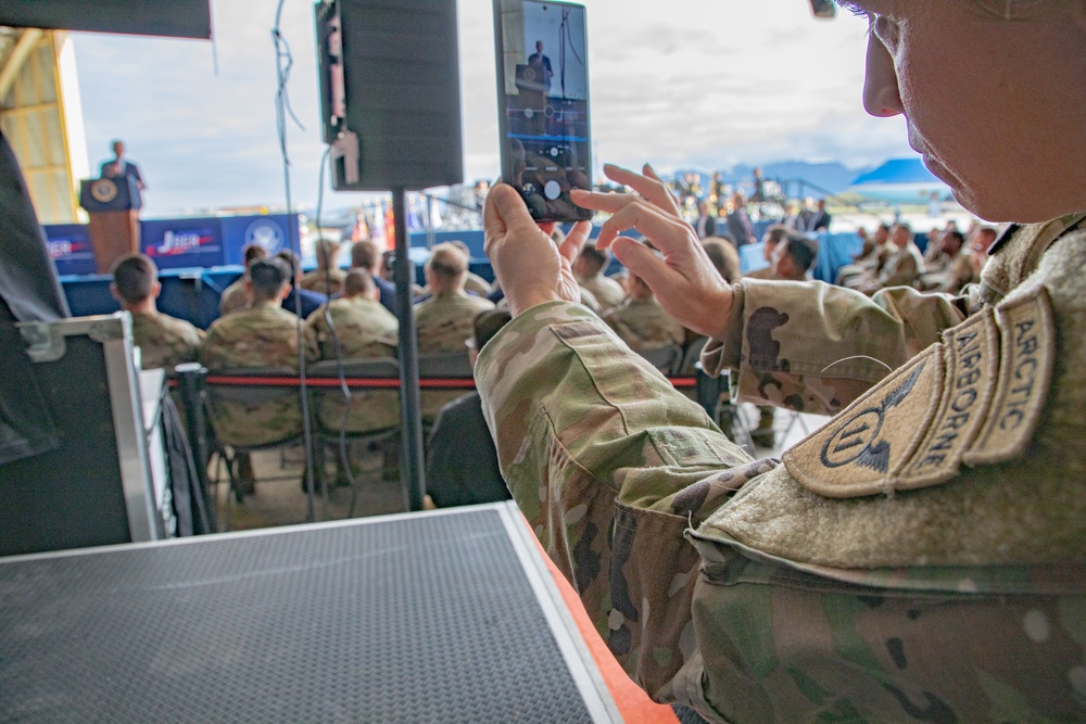 President Biden speaks to service members to commemorate 22nd anniversary of 9/11 on JBER [6 of 7]