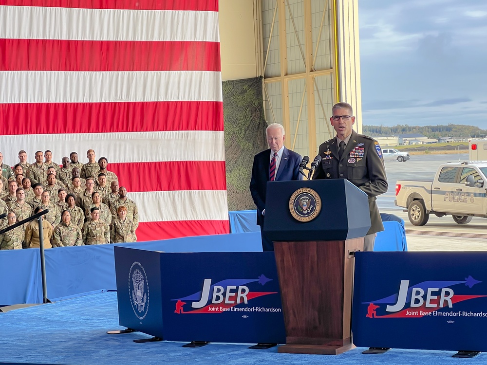 President Biden speaks to service members to commemorate 22nd anniversary of 9/11 on JBER [7 of 7]