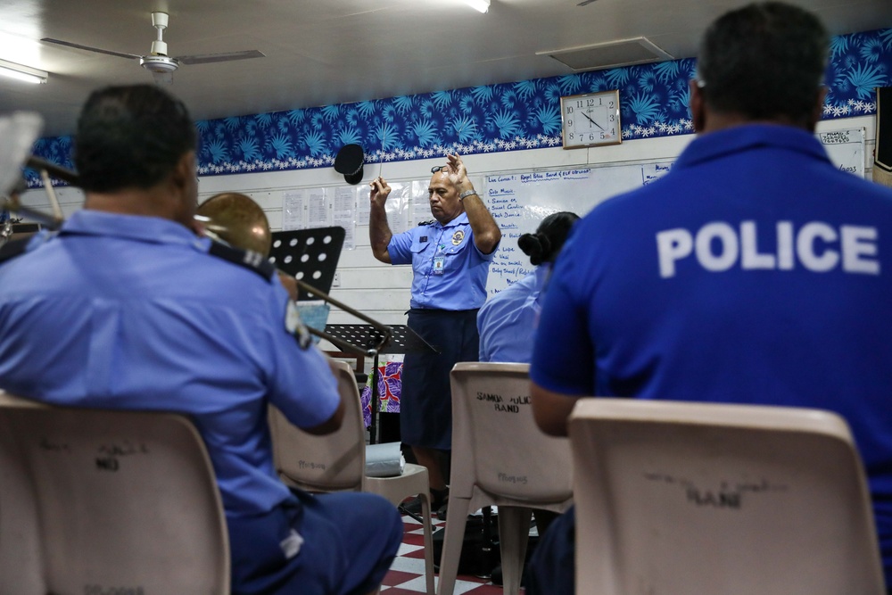 Pacific Partnership 2023 Band Rehearsal with the Royal Samoa Police Band