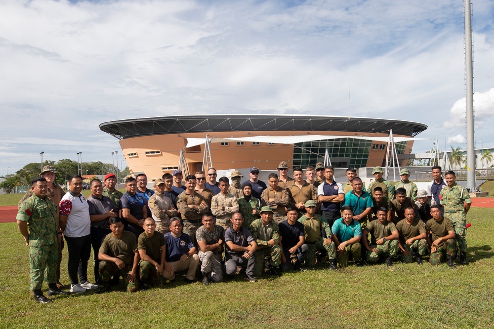 Service Members Conduct Force Protection Subject Matter Expert Exchange During CARAT Brunei 2023