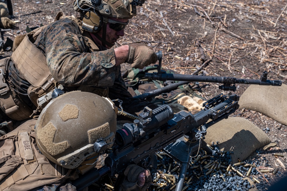 MRF-D Marines conduct combined arms live fire exercise during Super Garuda Shield 2023