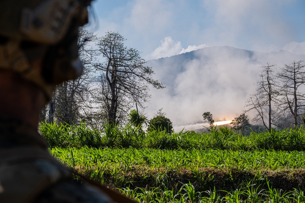 MRF-D Marines conduct combined arms live fire exercise during Super Garuda Shield 2023