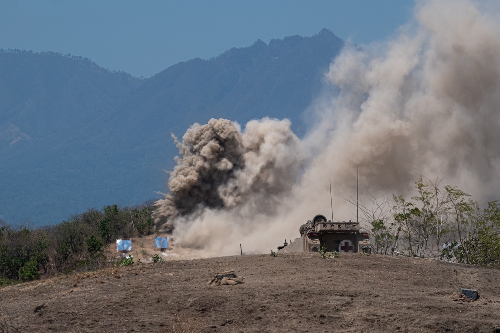 MRF-D Marines conduct combined arms live fire exercise during Super Garuda Shield 2023