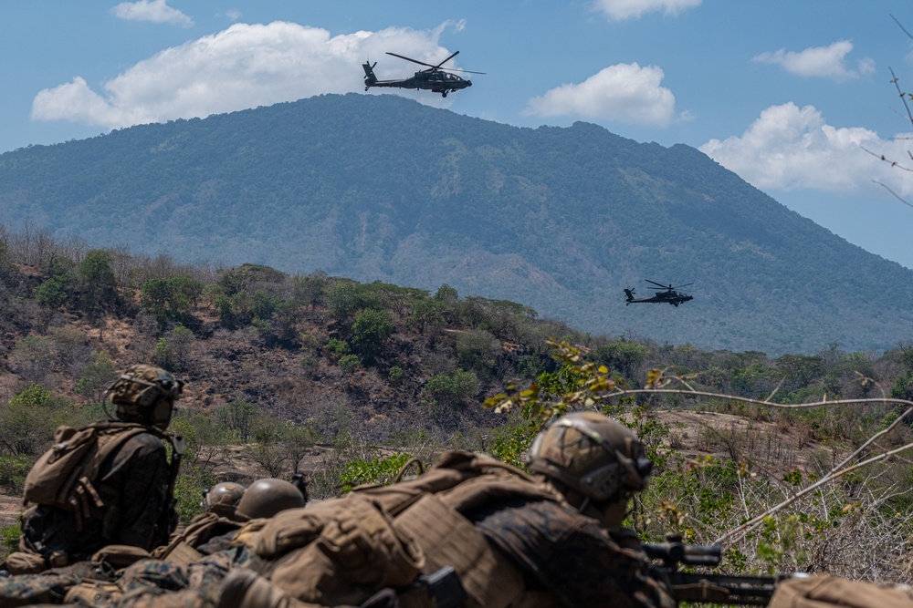 MRF-D Marines conduct combined arms live fire exercise during Super Garuda Shield 2023