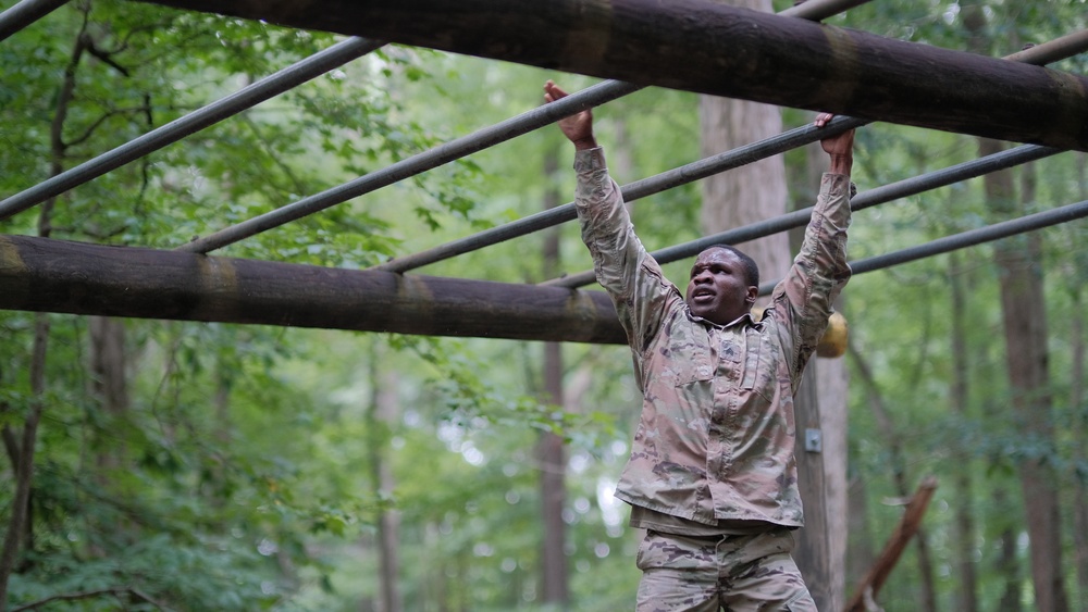 Warrior spirit on display during obstacle course, competition