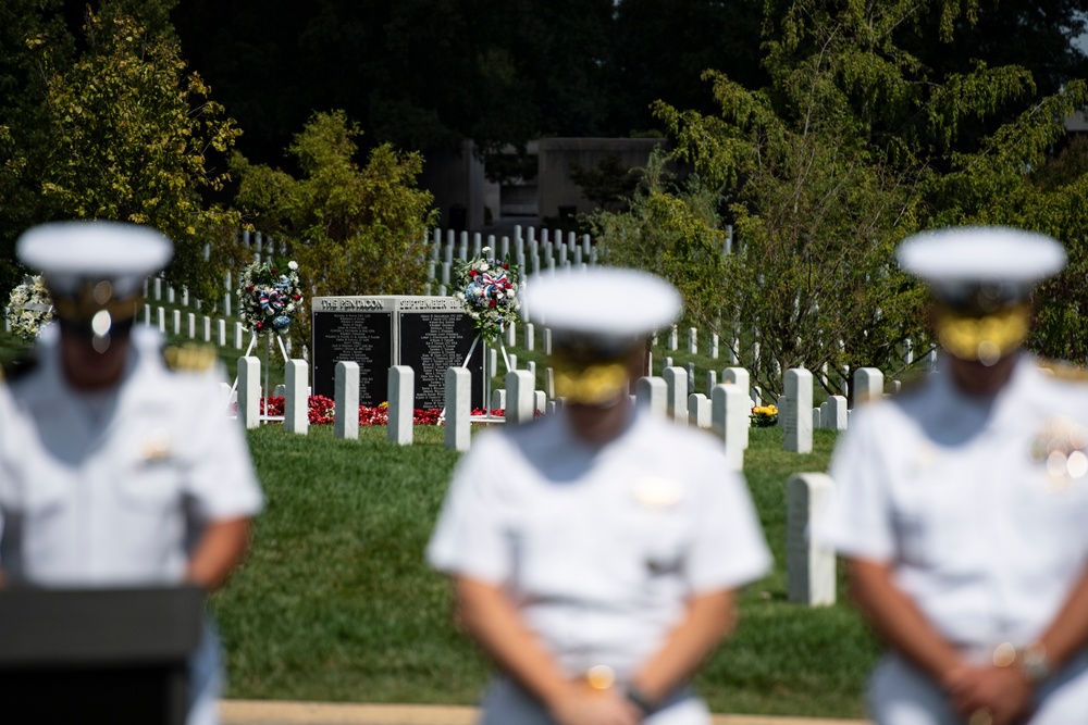 Annual 9/11 Commemoration Wreath-Laying Ceremony at the Pentagon Group Burial Marker in Section 64