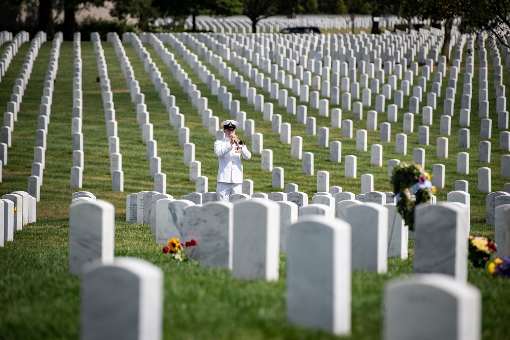 Annual 9/11 Commemoration Wreath-Laying Ceremony at the Pentagon Group Burial Marker in Section 64