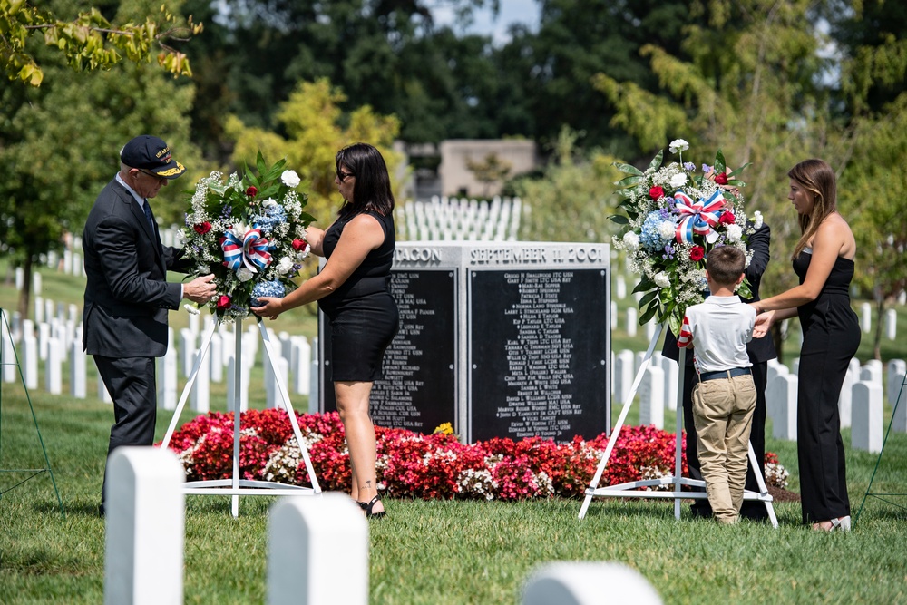 Annual 9/11 Commemoration Wreath-Laying Ceremony at the Pentagon Group Burial Marker in Section 64