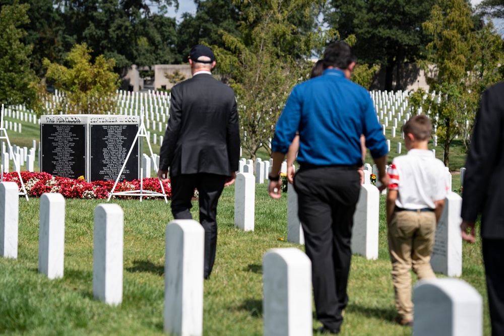 Annual 9/11 Commemoration Wreath-Laying Ceremony at the Pentagon Group Burial Marker in Section 64