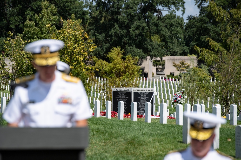 Annual 9/11 Commemoration Wreath-Laying Ceremony at the Pentagon Group Burial Marker in Section 64