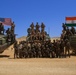 U.S. Marines celebrate the end of a live fire exercise with Indian Army soldiers