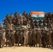 U.S. Marines celebrate the end of a live fire exercise with Indian Army soldiers