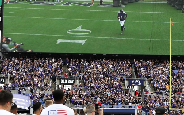Maryland National Guard supporting pregame ceremonies