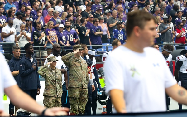 Maryland National Guard supporting pregame ceremonies