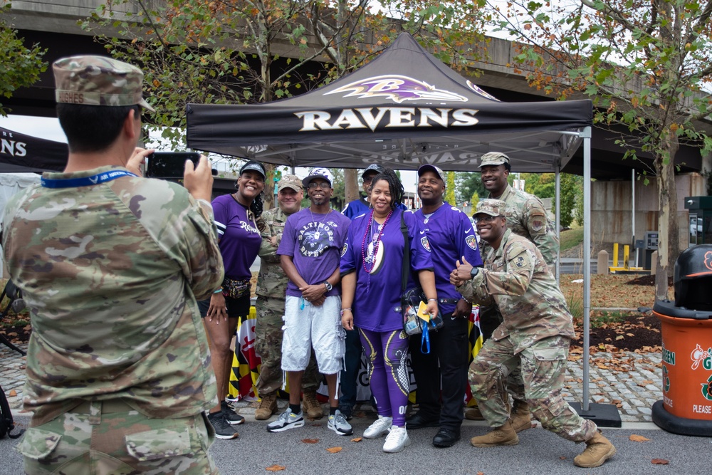 Maryland National Guard supporting pregame ceremonies