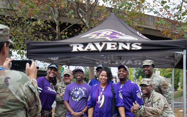 Maryland National Guard supporting pregame ceremonies