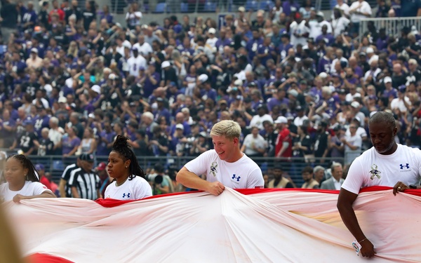 Maryland National Guard supporting pregame ceremonies