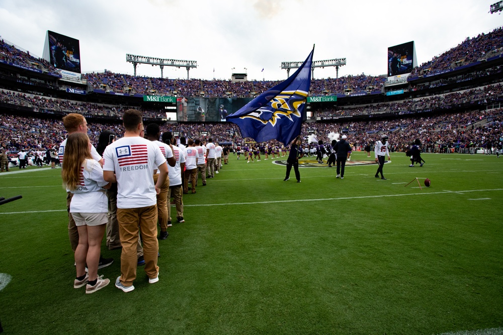 Maryland National Guard supporting pregame ceremonies