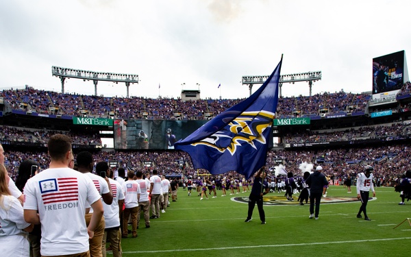 Maryland National Guard supporting pregame ceremonies