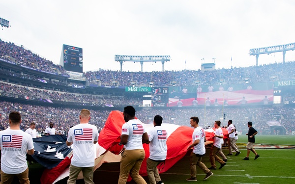 Maryland National Guard supporting pregame ceremonies