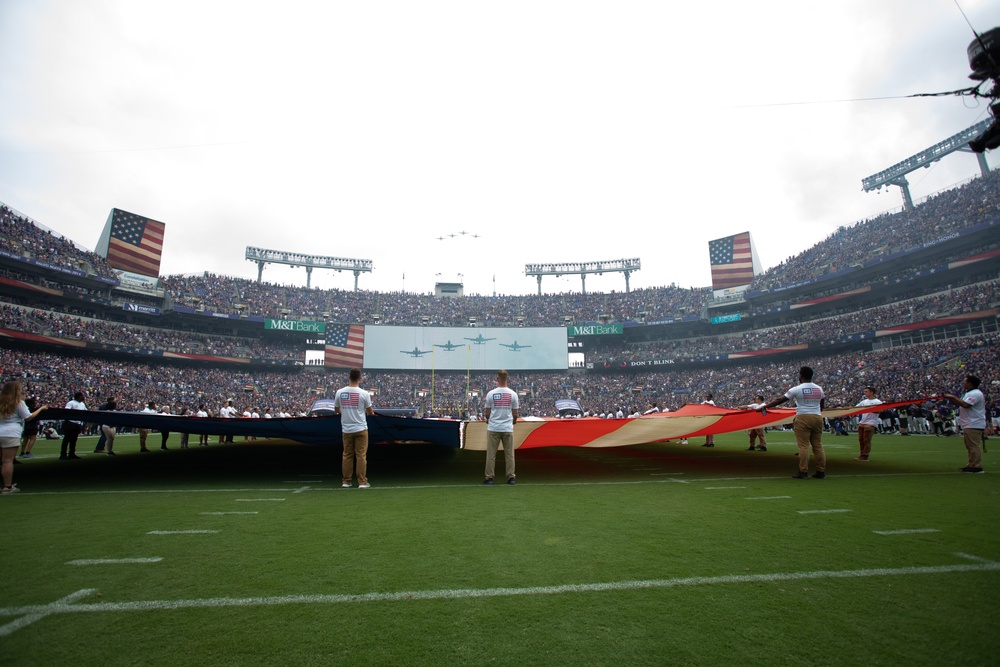 Maryland National Guard supporting pregame ceremonies