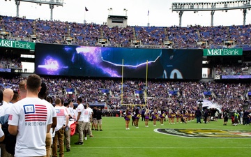 Maryland National Guard supporting pregame ceremonies